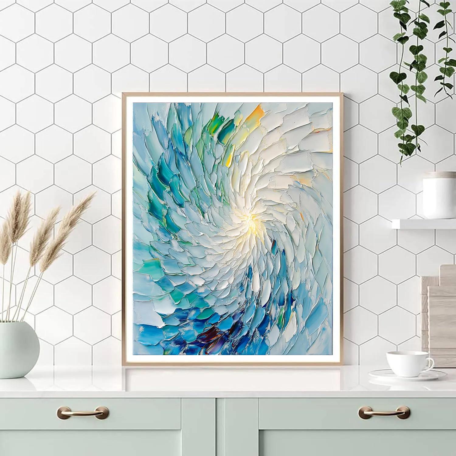 Jean-Paul Riopelle Inspired Boreal Aurora Mosaic Drift Number painting