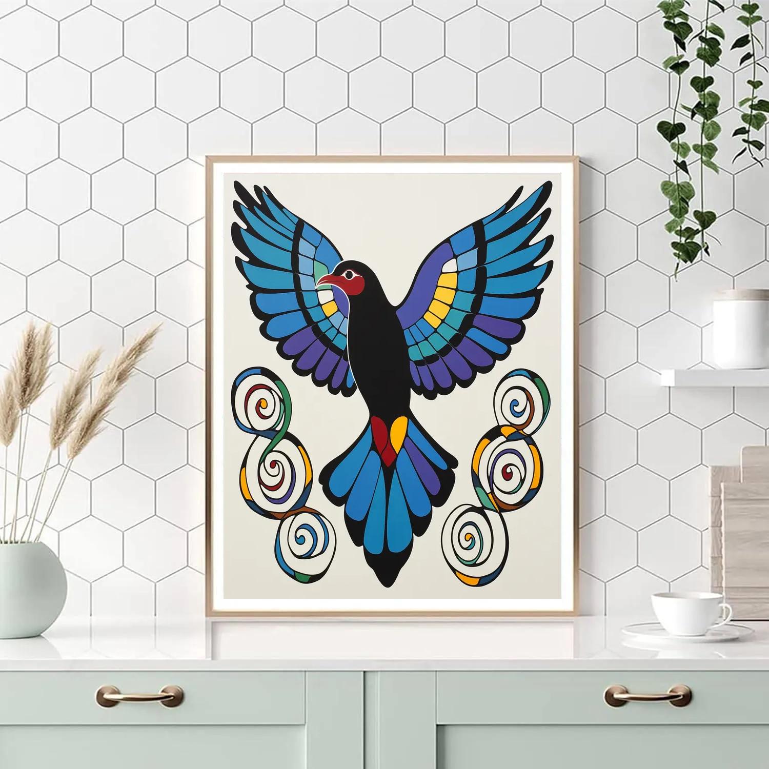 Norval Morrisseau Inspired Thunderbird Over The Four Sacred Winds Numbered painting kits