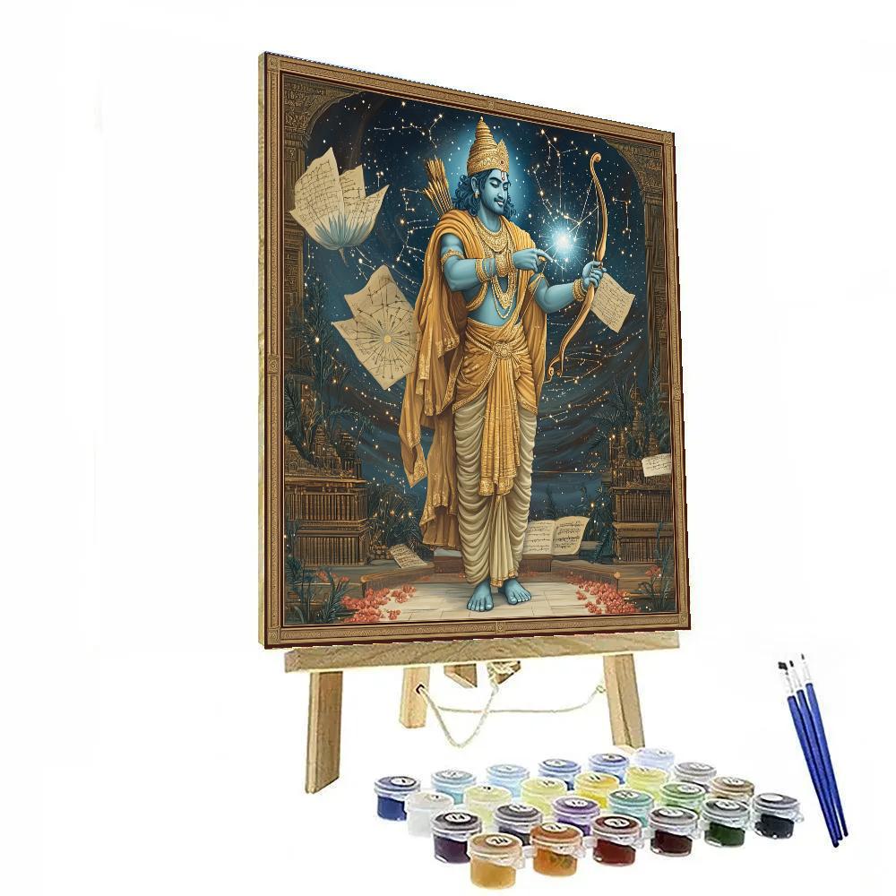 Celestial Archive With Rama Illumination Number painting