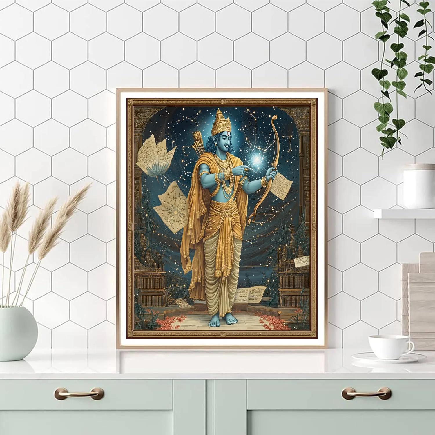 Celestial Archive With Rama Illumination Number painting