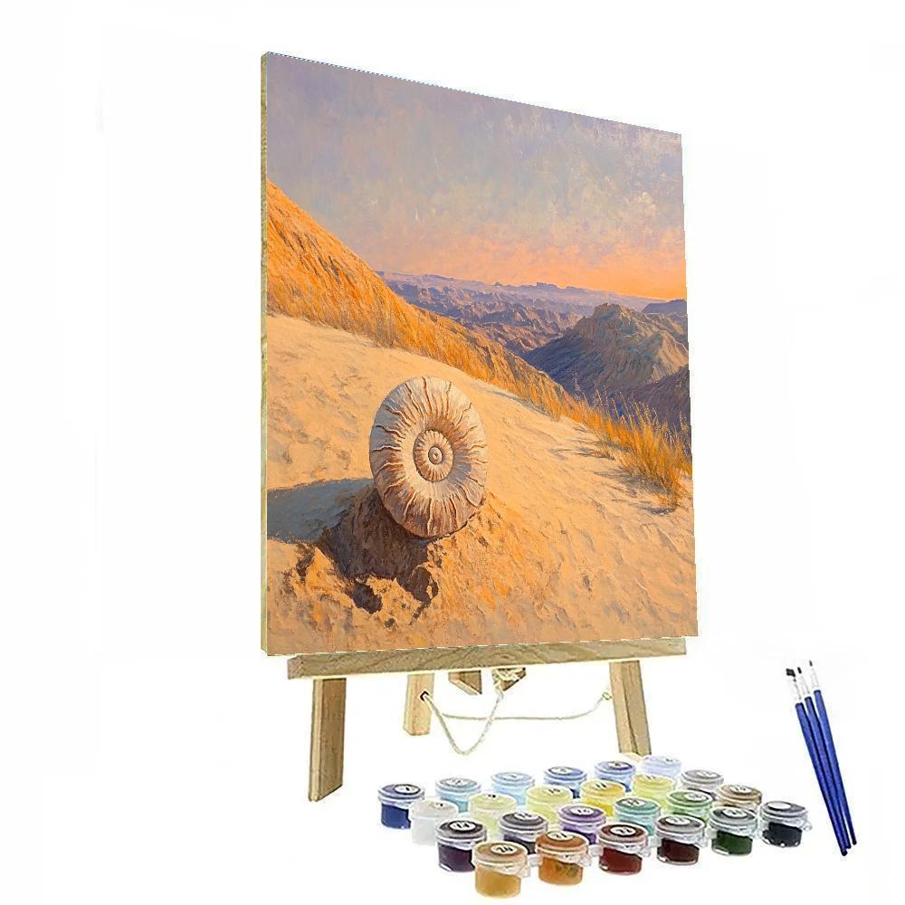 Edgar Degas Inspired Fossil Spiral In Desert Dawn paint by numbers