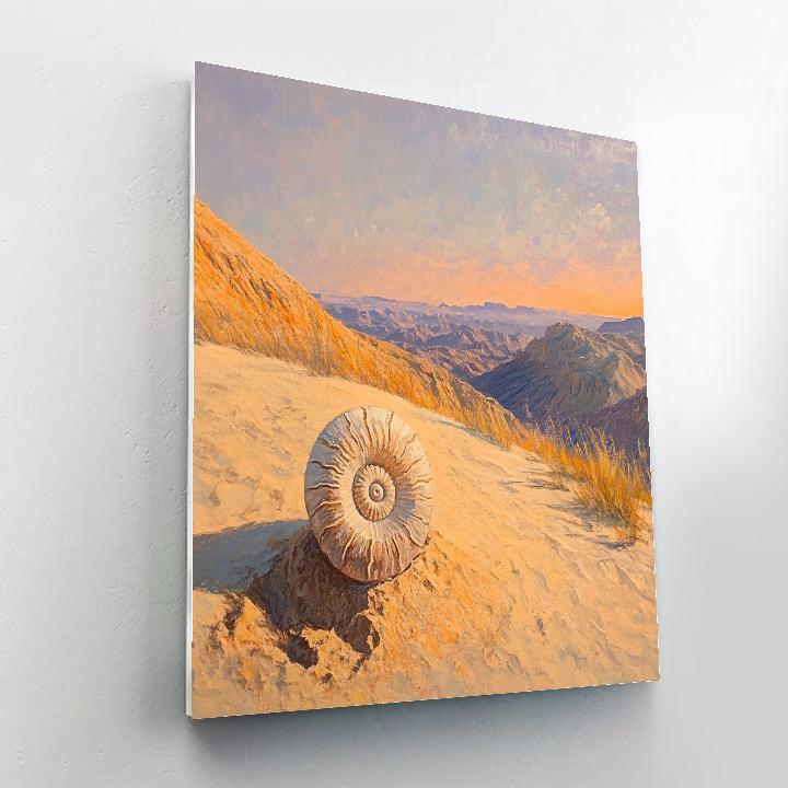 Edgar Degas Inspired Fossil Spiral In Desert Dawn paint by numbers