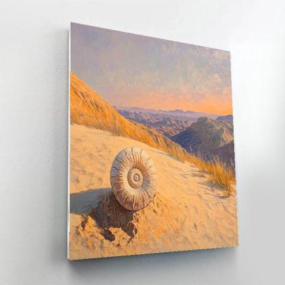 Edgar Degas Inspired Fossil Spiral In Desert Dawn paint by numbers
