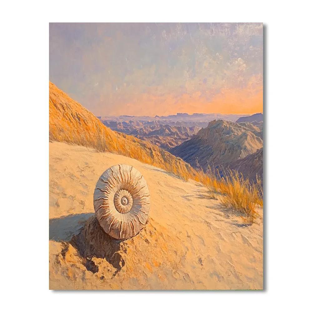 Edgar Degas Inspired Fossil Spiral In Desert Dawn paint by numbers