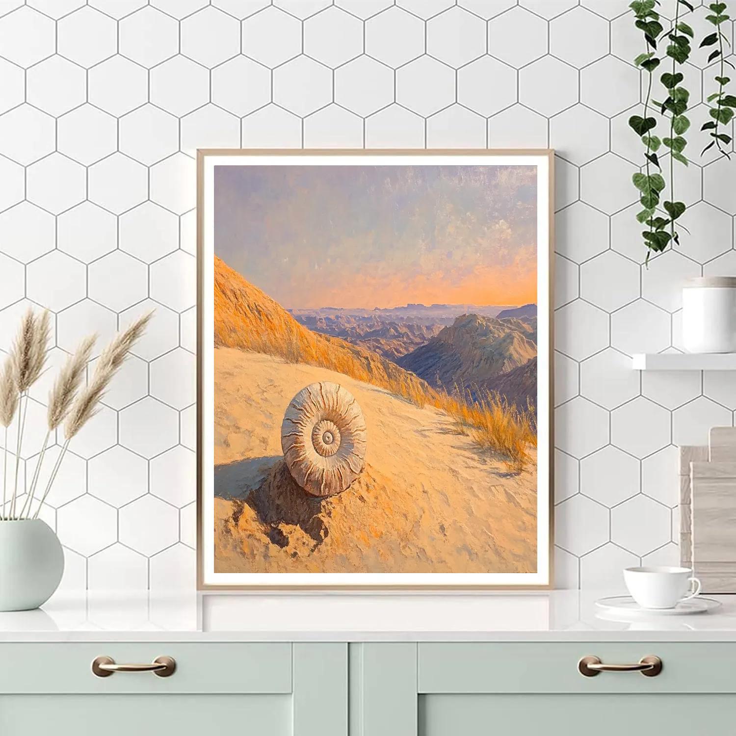 Edgar Degas Inspired Fossil Spiral In Desert Dawn paint by numbers