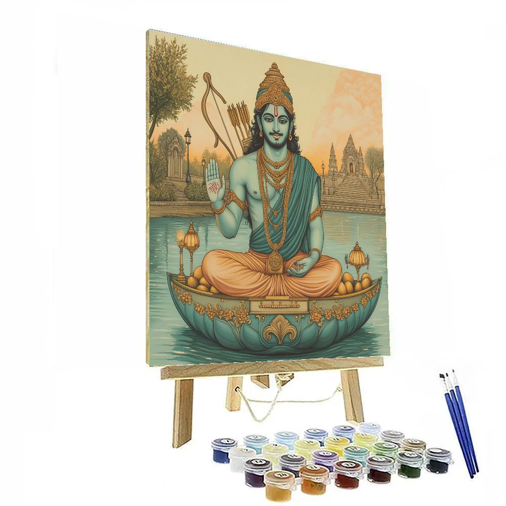 Rama Crowned River Pilgrimage painting number kit