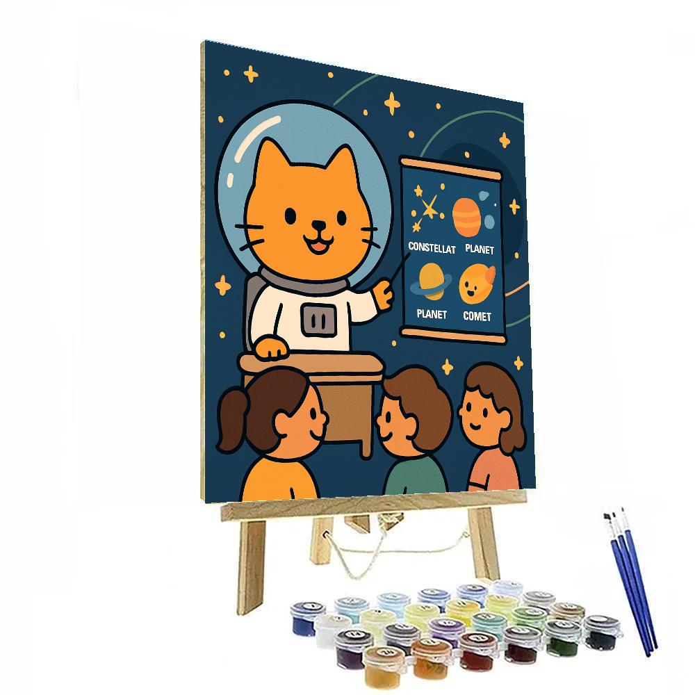 Comet Classroom With The Cosmic Cat paint by color