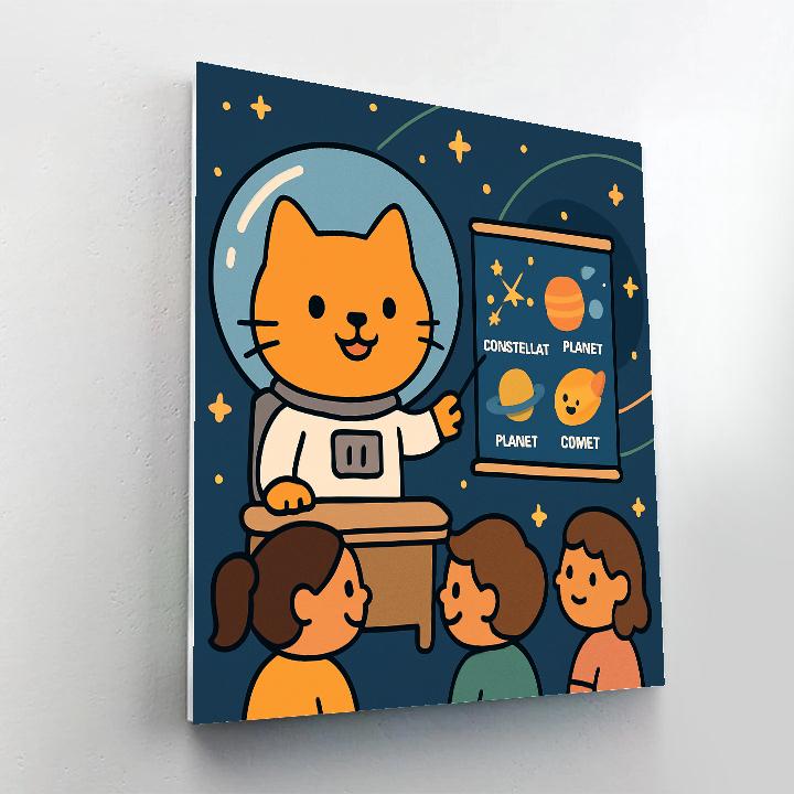 Comet Classroom With The Cosmic Cat paint by color