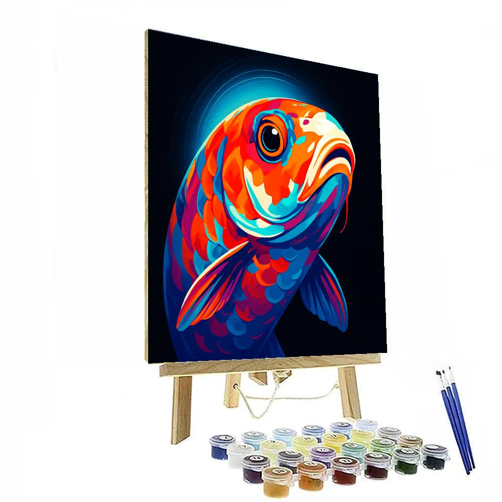 Prismatic Koi Monarch paint by numbers