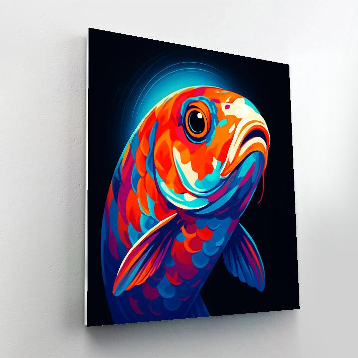 Prismatic Koi Monarch paint by numbers