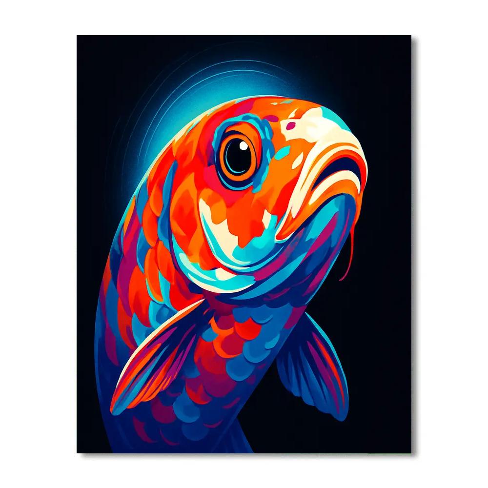 Prismatic Koi Monarch paint by numbers