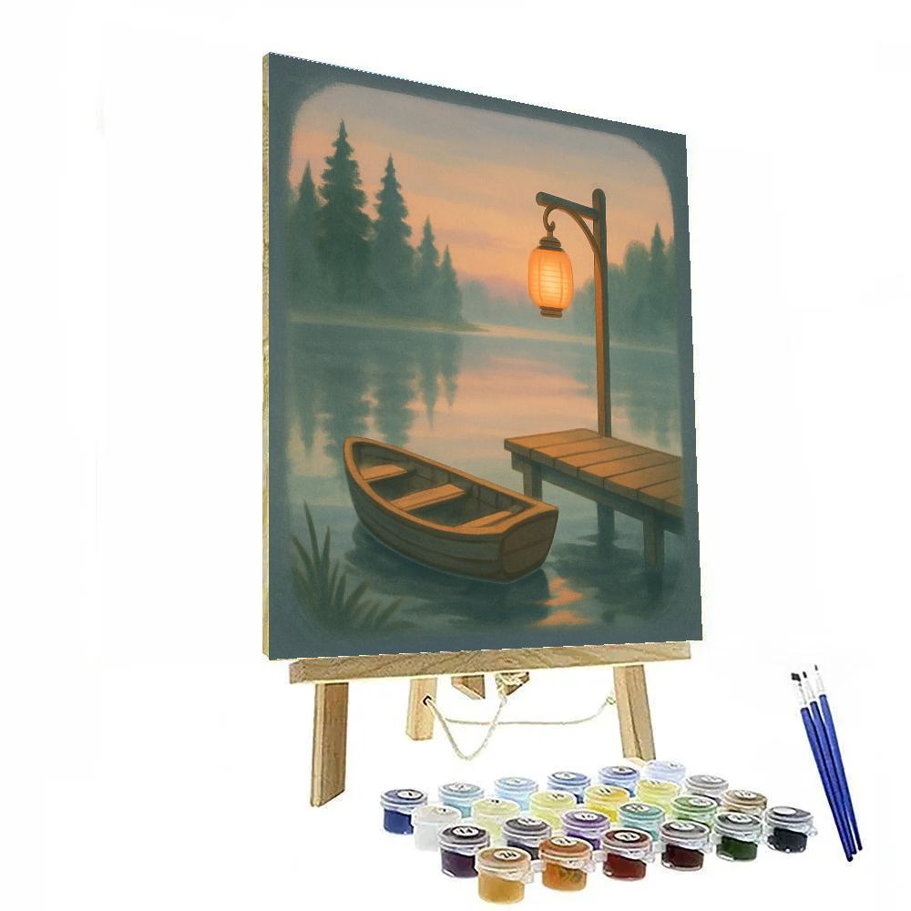 Lantern Drift On The Quiet Cedar Lake Paint by numbers kits