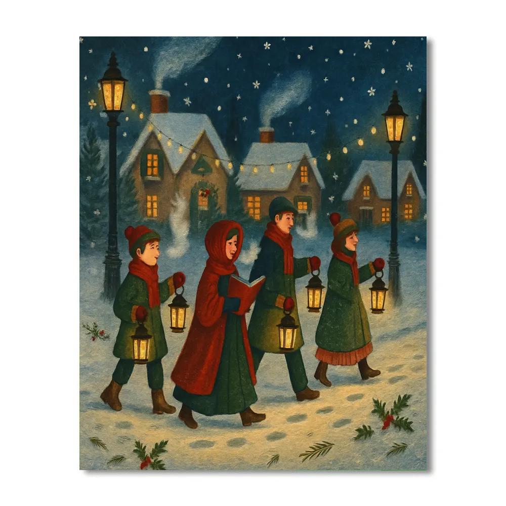 Midnight Carol Lantern Path Paint by numbers kits
