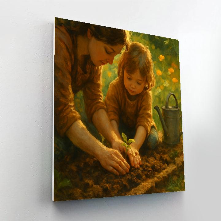 Garden Seedling Lesson Hand Over Hand painting number kit