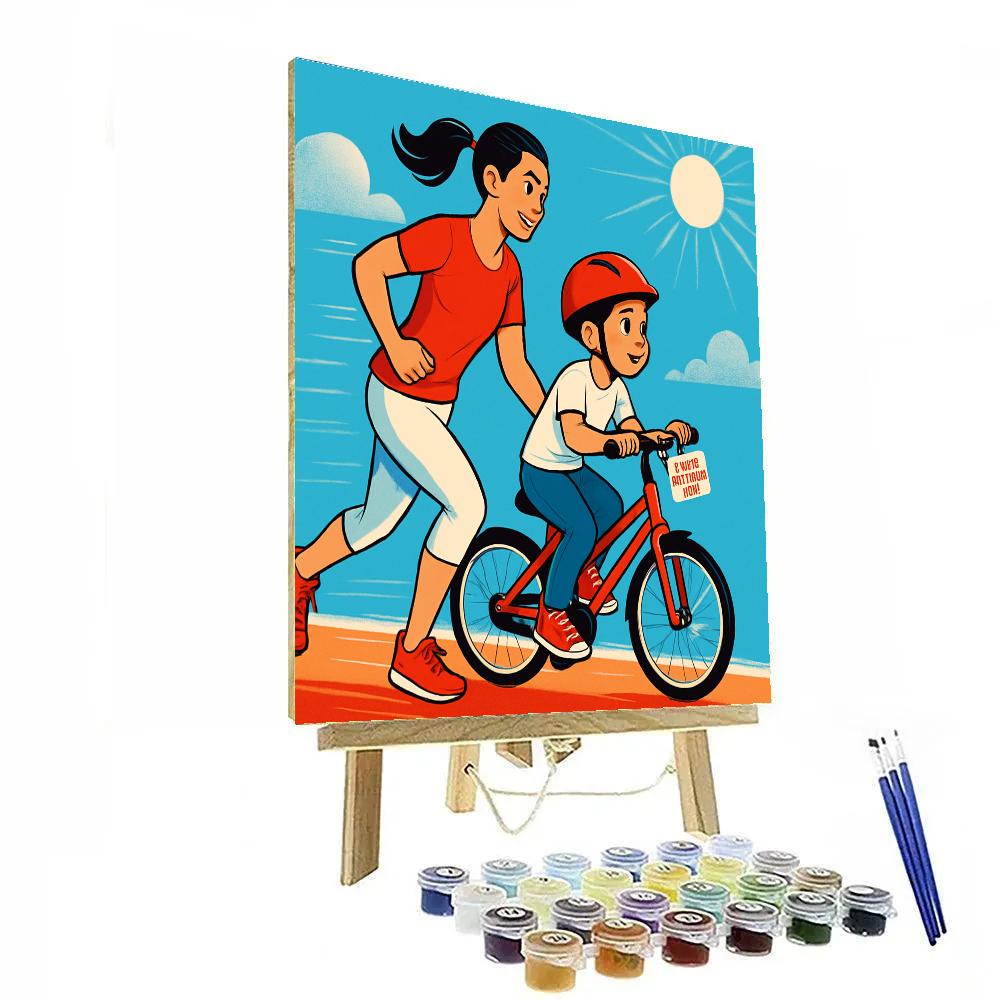 The First Bike Ride Steadying Hands paint by number