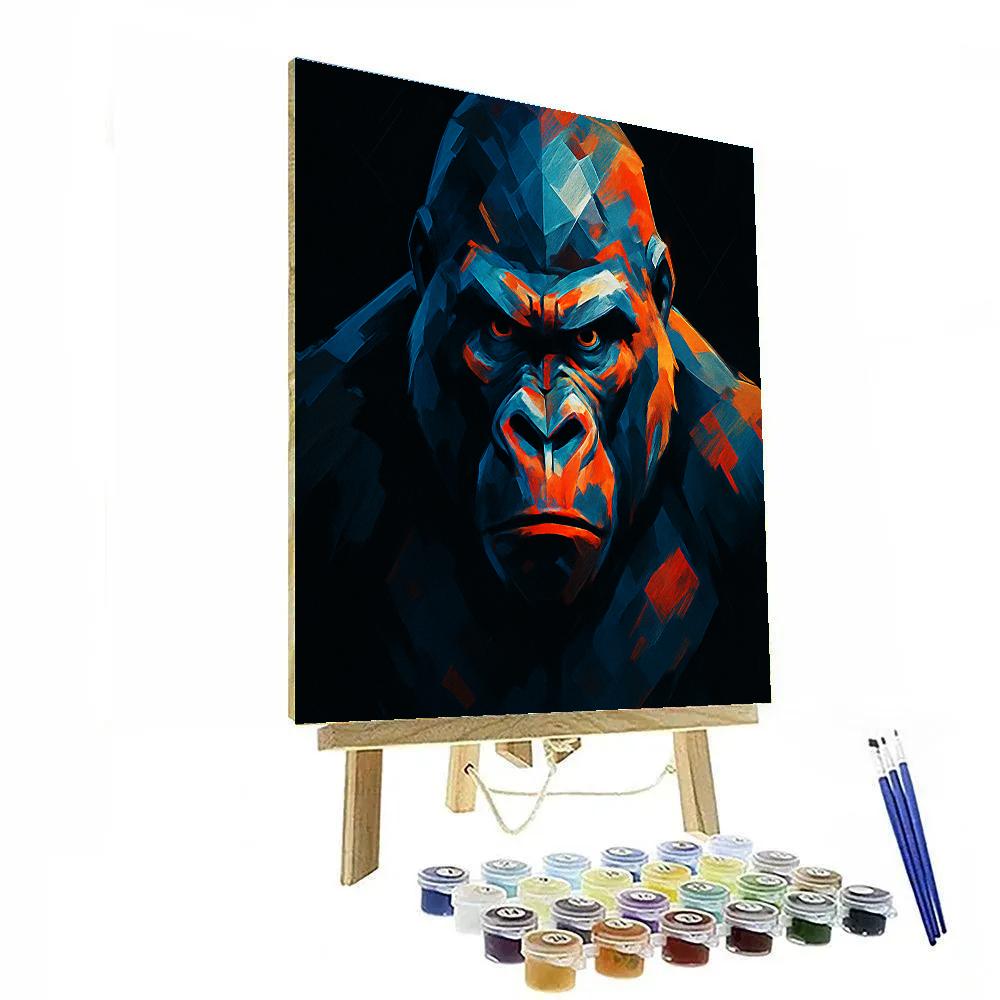 Chromatic Forge Gorilla Paint by numbers art