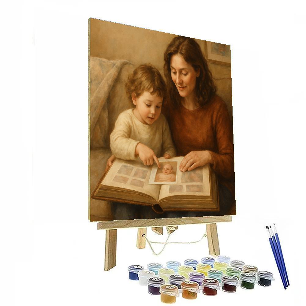 Photo Album Time Travel On The Couch Painting by numbers kit