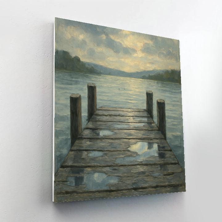 Rain Cleared Lake With Fresh Puddles On A Dock Paint by numbers kits