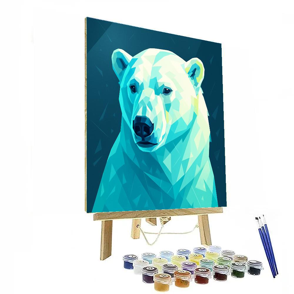 Vivid Glacier Polar Bear Paint by numbers kits