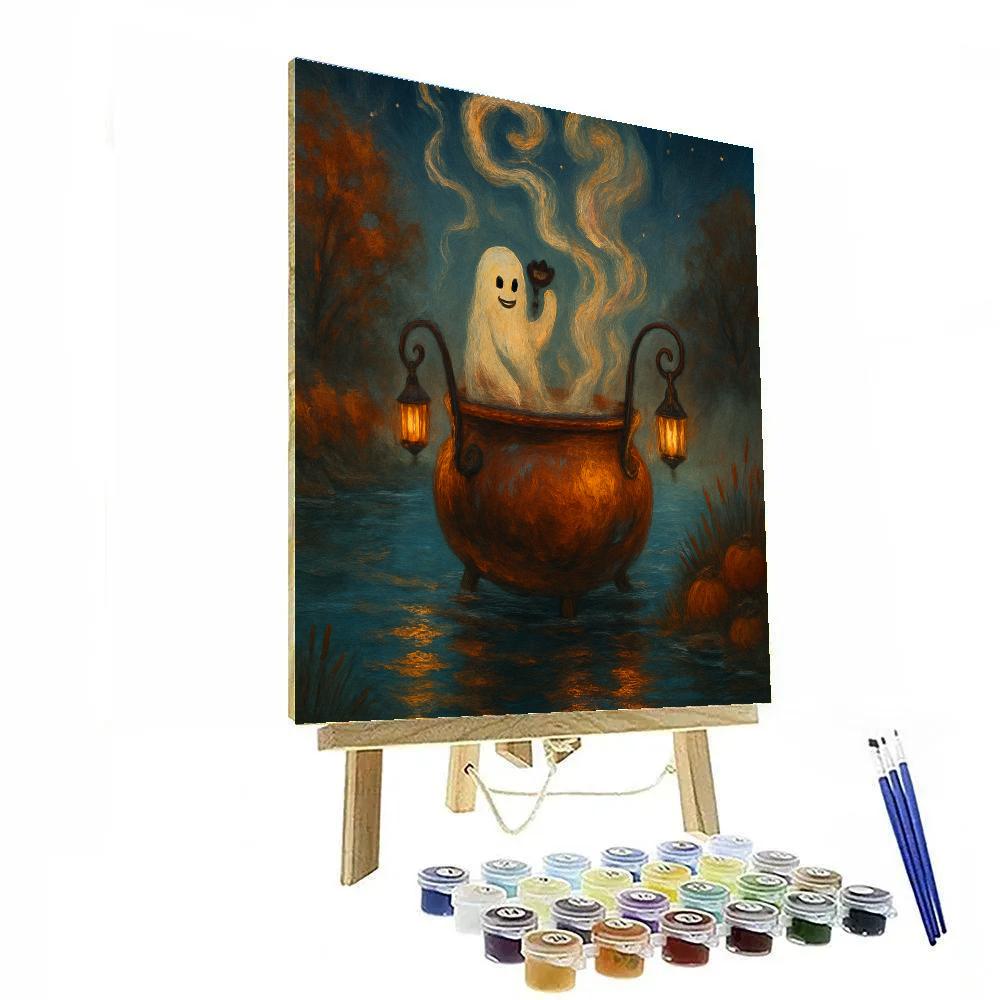 The Riverboat Cauldron Cruise paint by numbers