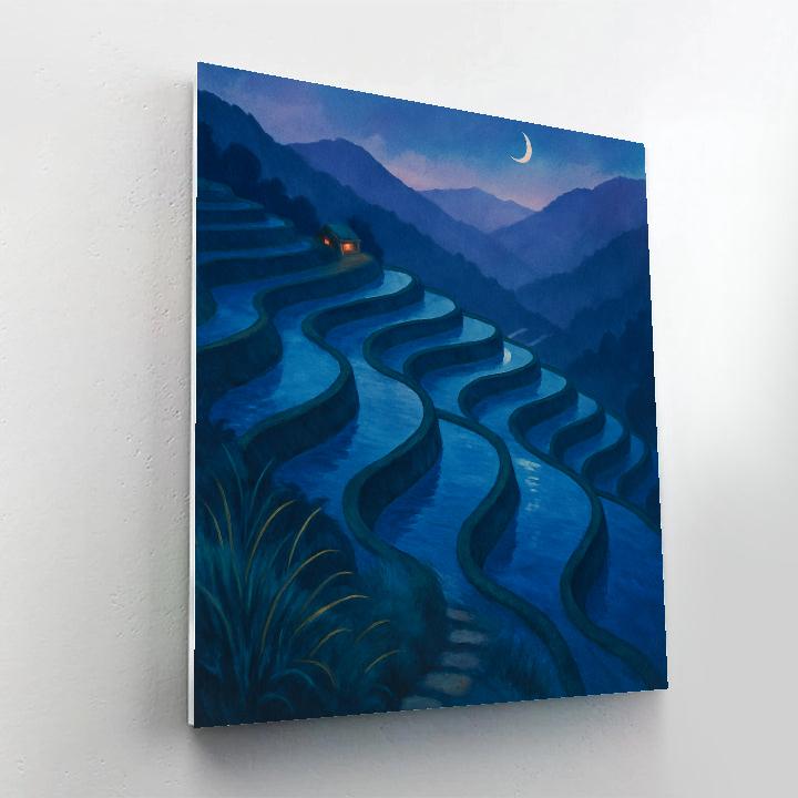 Twilight Over The Sapphire Rice Terraces Painting by numbers kit