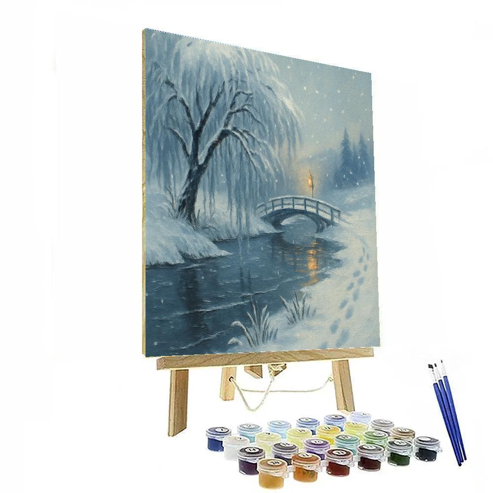 Lanternlight Over The Willow Bend DIY paint by numbers