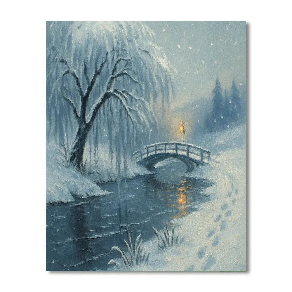 Lanternlight Over The Willow Bend DIY paint by numbers