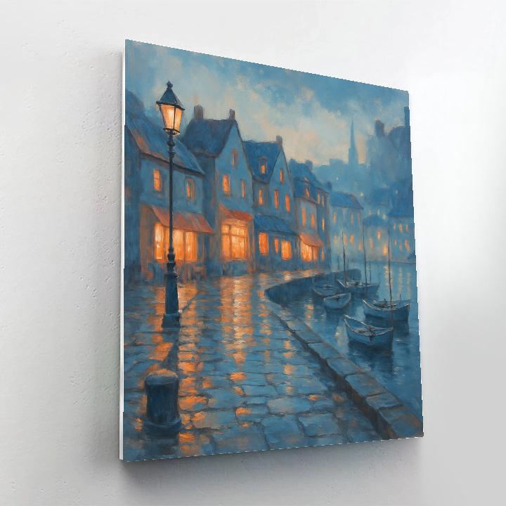Harbor Lanterns After The Rain painting number kit