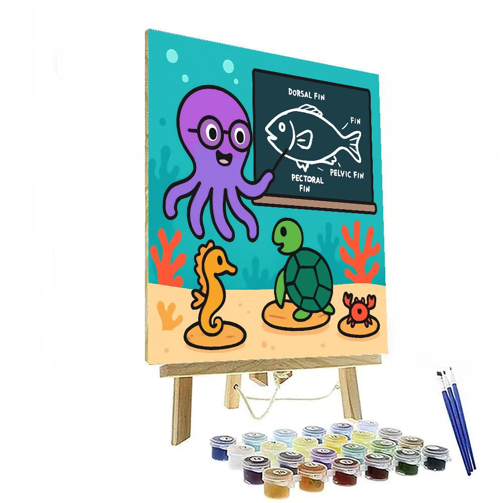 Coral Classroom With The Octopus Teacher Paint by numbers art
