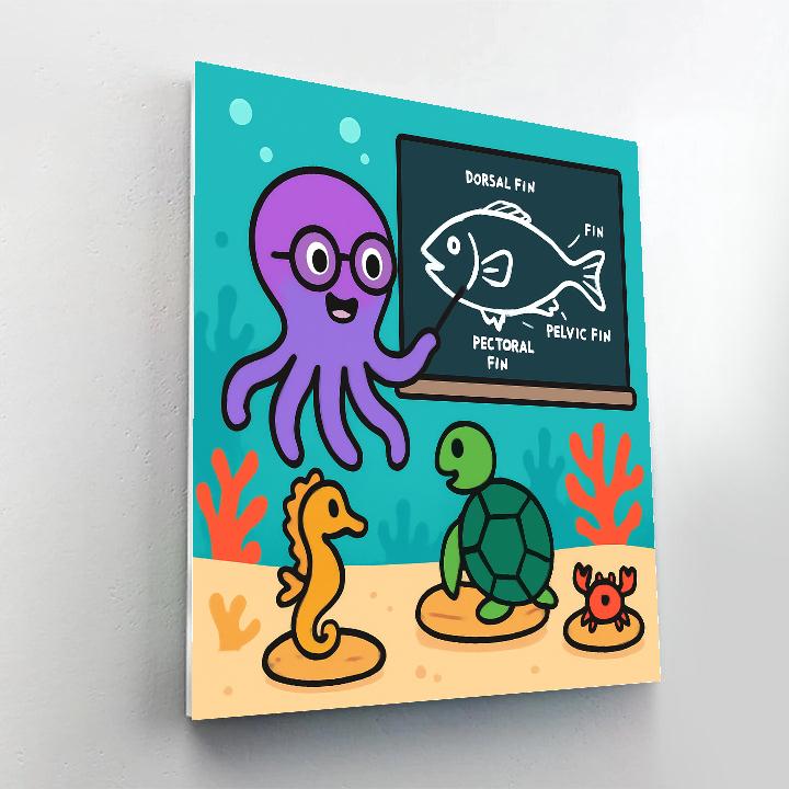 Coral Classroom With The Octopus Teacher Paint by numbers art