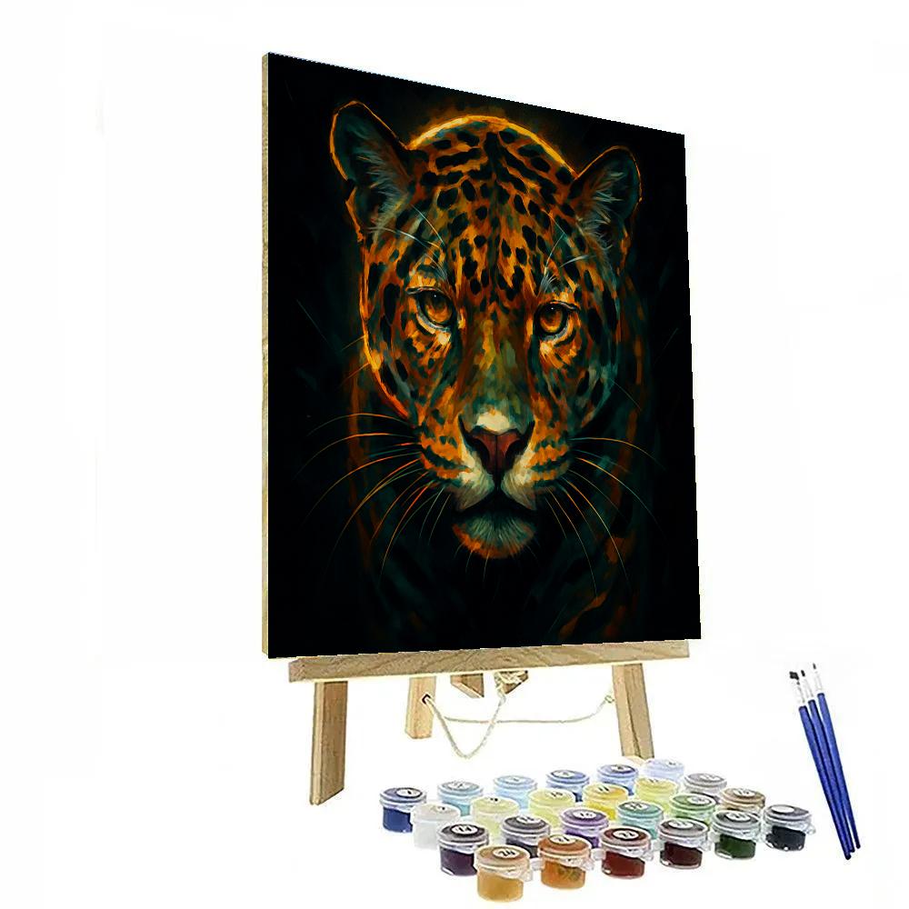 Obsidian Crown Jaguar Painting by numbers kit