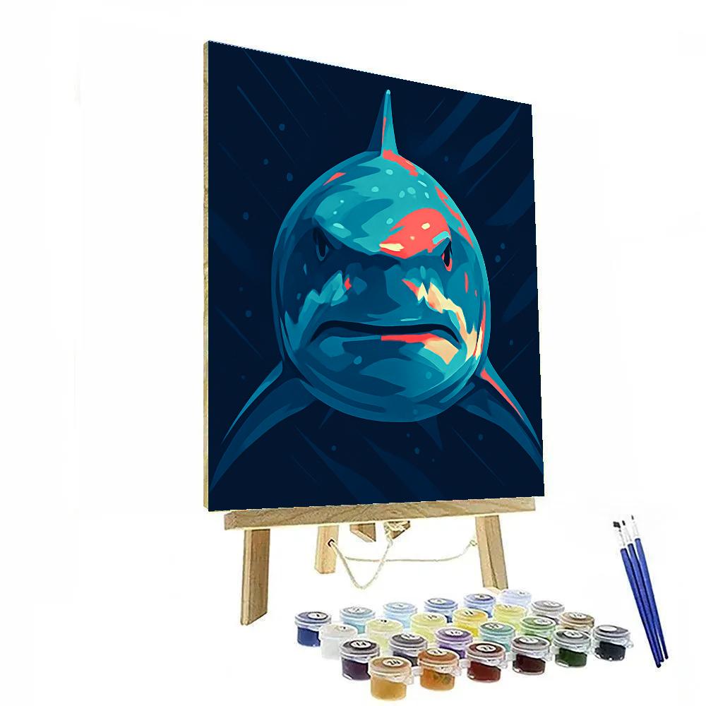 Neon Tide Great White Painting by numbers kit