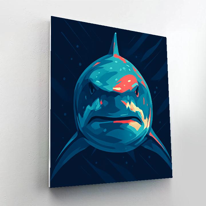 Neon Tide Great White Painting by numbers kit