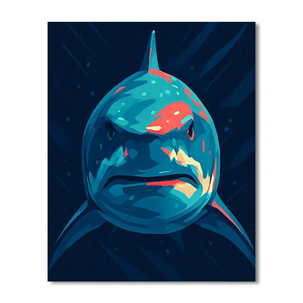 Neon Tide Great White Painting by numbers kit