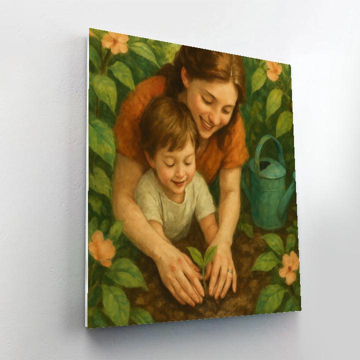 Garden Lesson With Seedling Hands paint by number