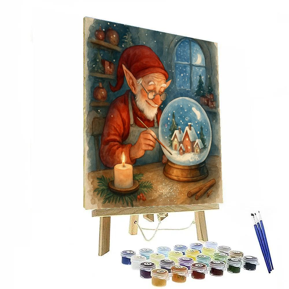 Snow Globe Workshop In The Attic Studio paint by color