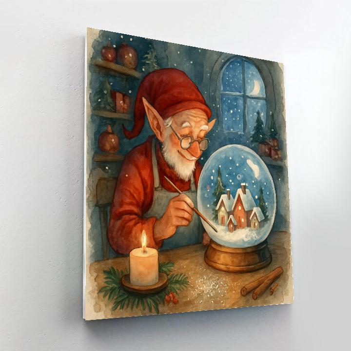 Snow Globe Workshop In The Attic Studio paint by color