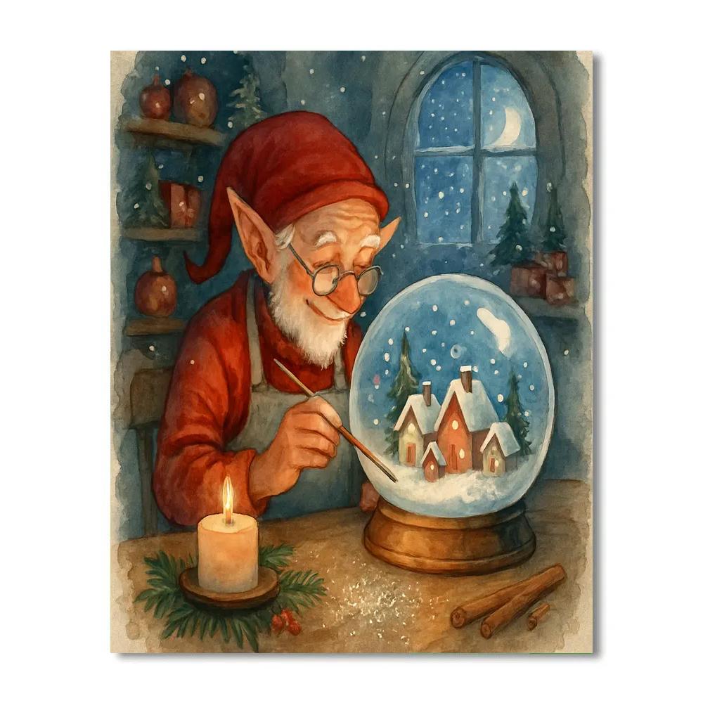 Snow Globe Workshop In The Attic Studio paint by color