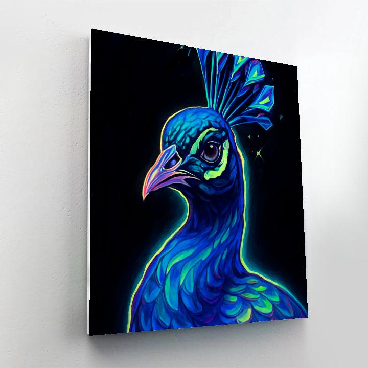 Crystalline Crown Peacock painting number kit