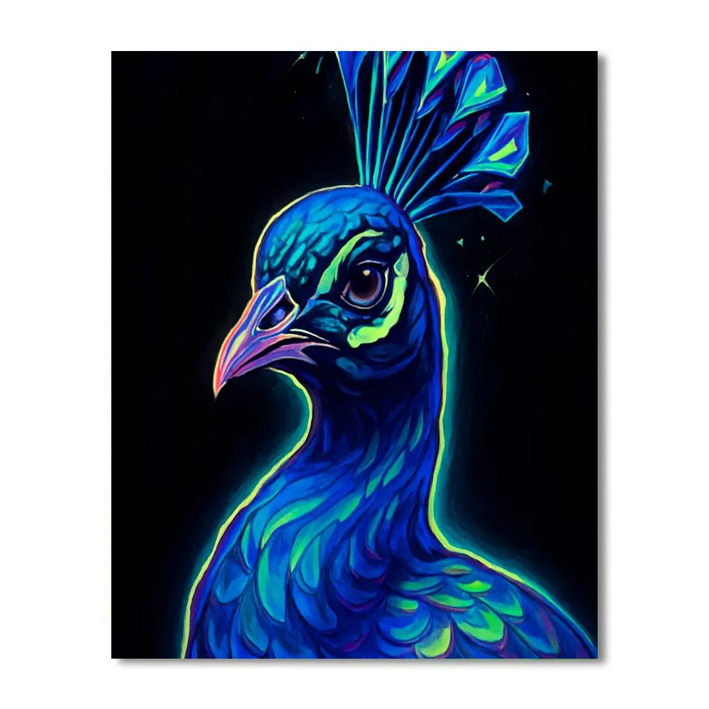 Crystalline Crown Peacock painting number kit
