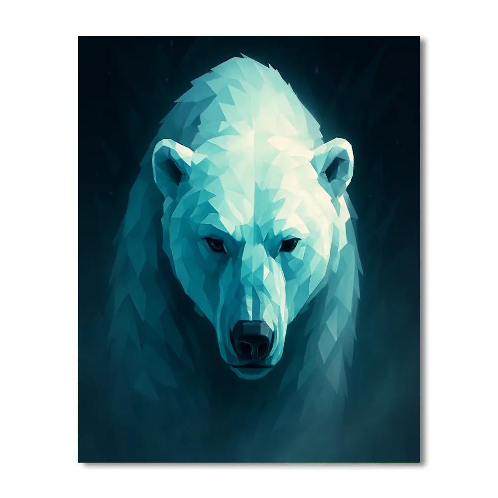 Glacier Pulse Polar Bear Numbered painting kits