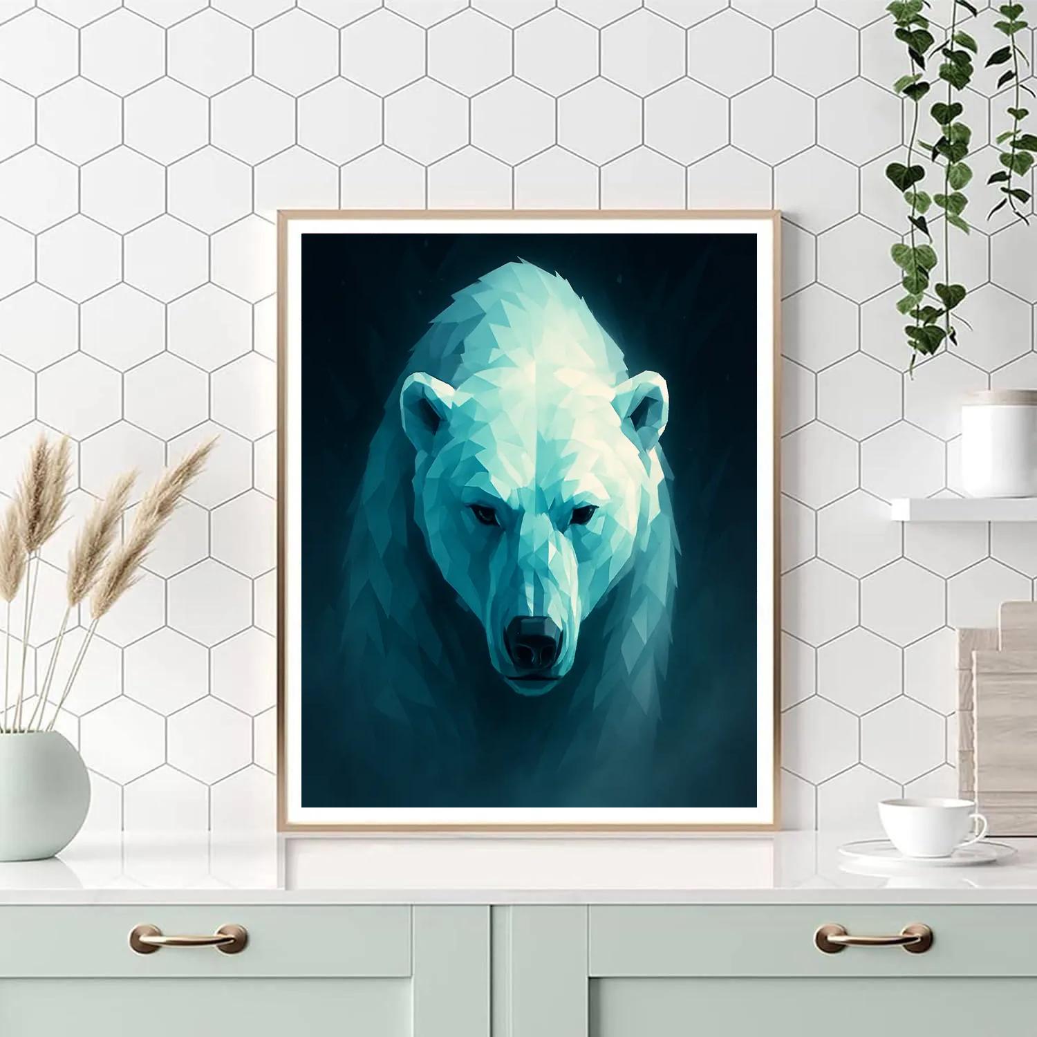 Glacier Pulse Polar Bear Numbered painting kits