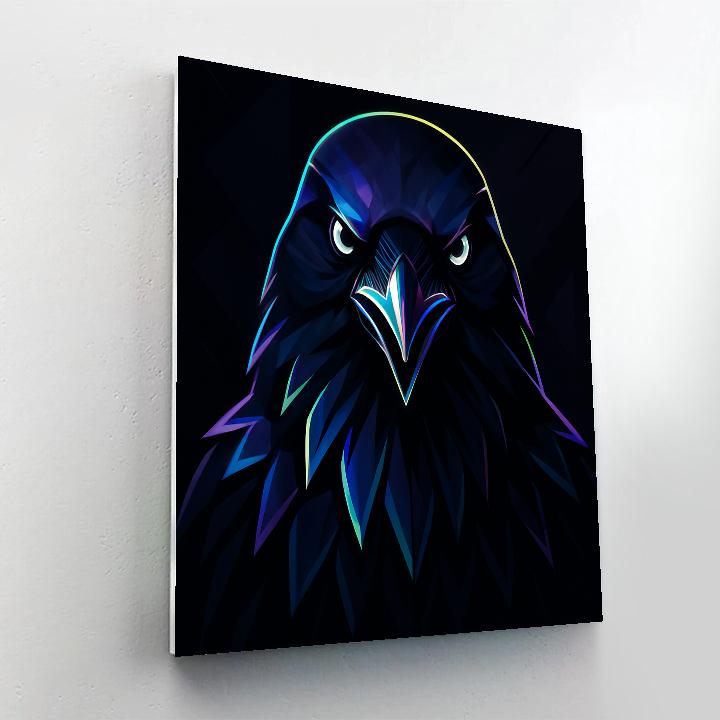 Voltage Veil Raven paint by number