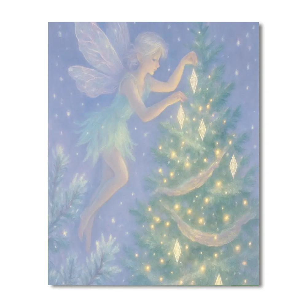 Frost Fairy Decorating The Evergreen Crown paint by number