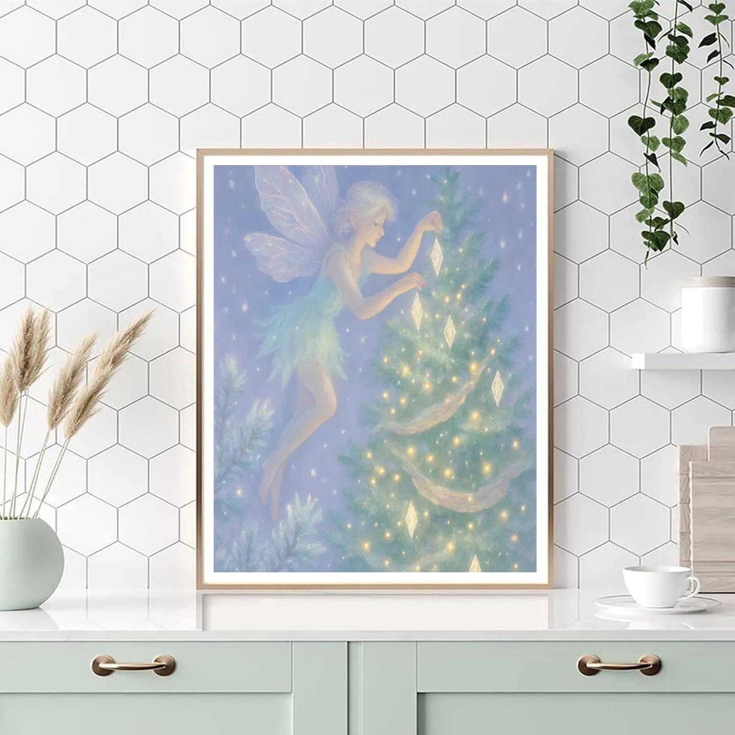 Frost Fairy Decorating The Evergreen Crown paint by number