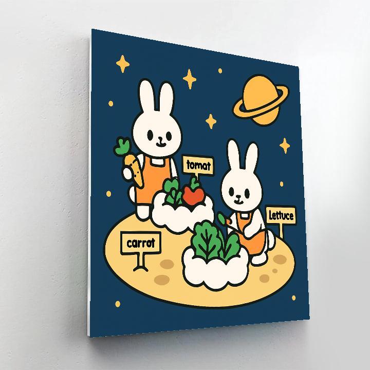 Cloud Garden On The Tiny Moon paint by color