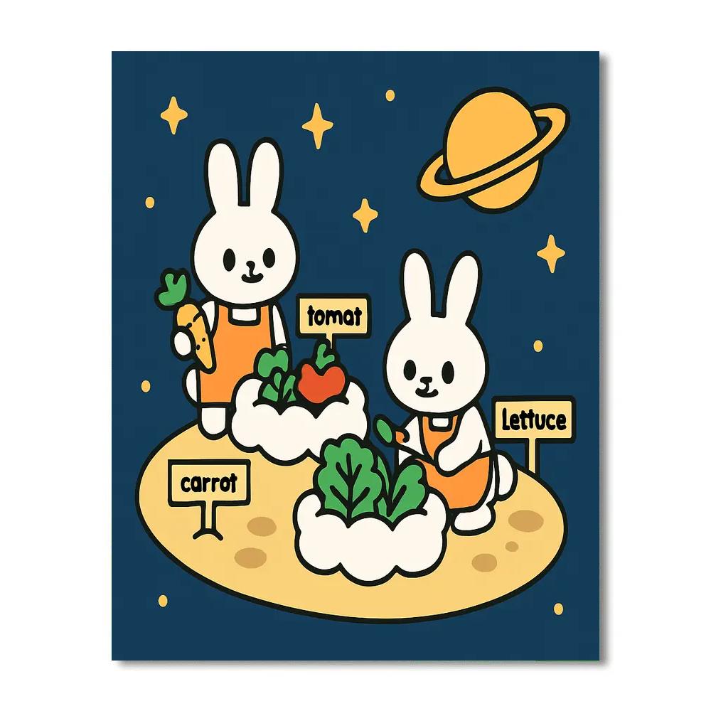 Cloud Garden On The Tiny Moon paint by color