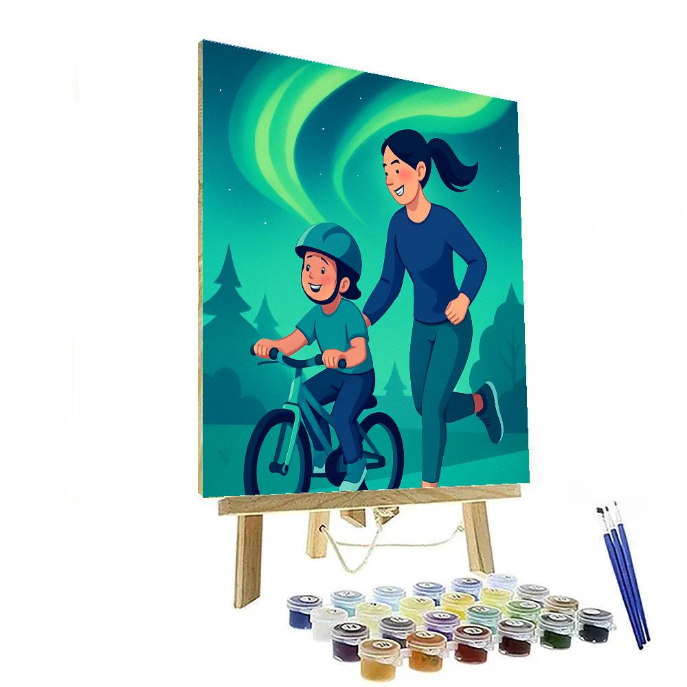 Aurora Bicycle Lesson Promise Number painting