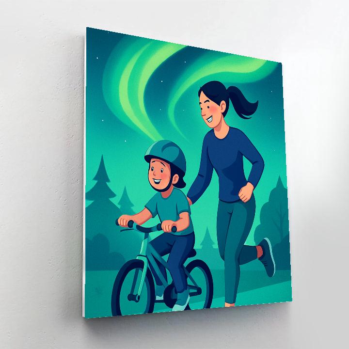 Aurora Bicycle Lesson Promise Number painting