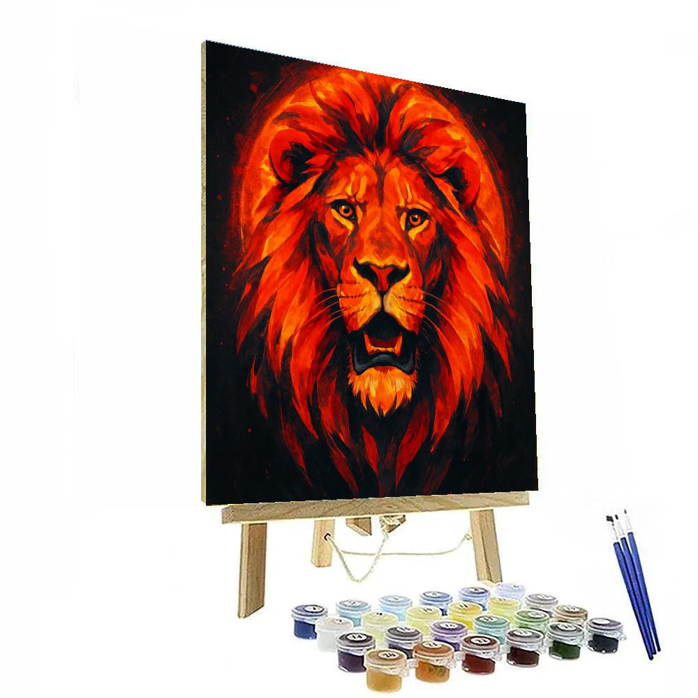 Solar Crown Lion Paint by numbers kits